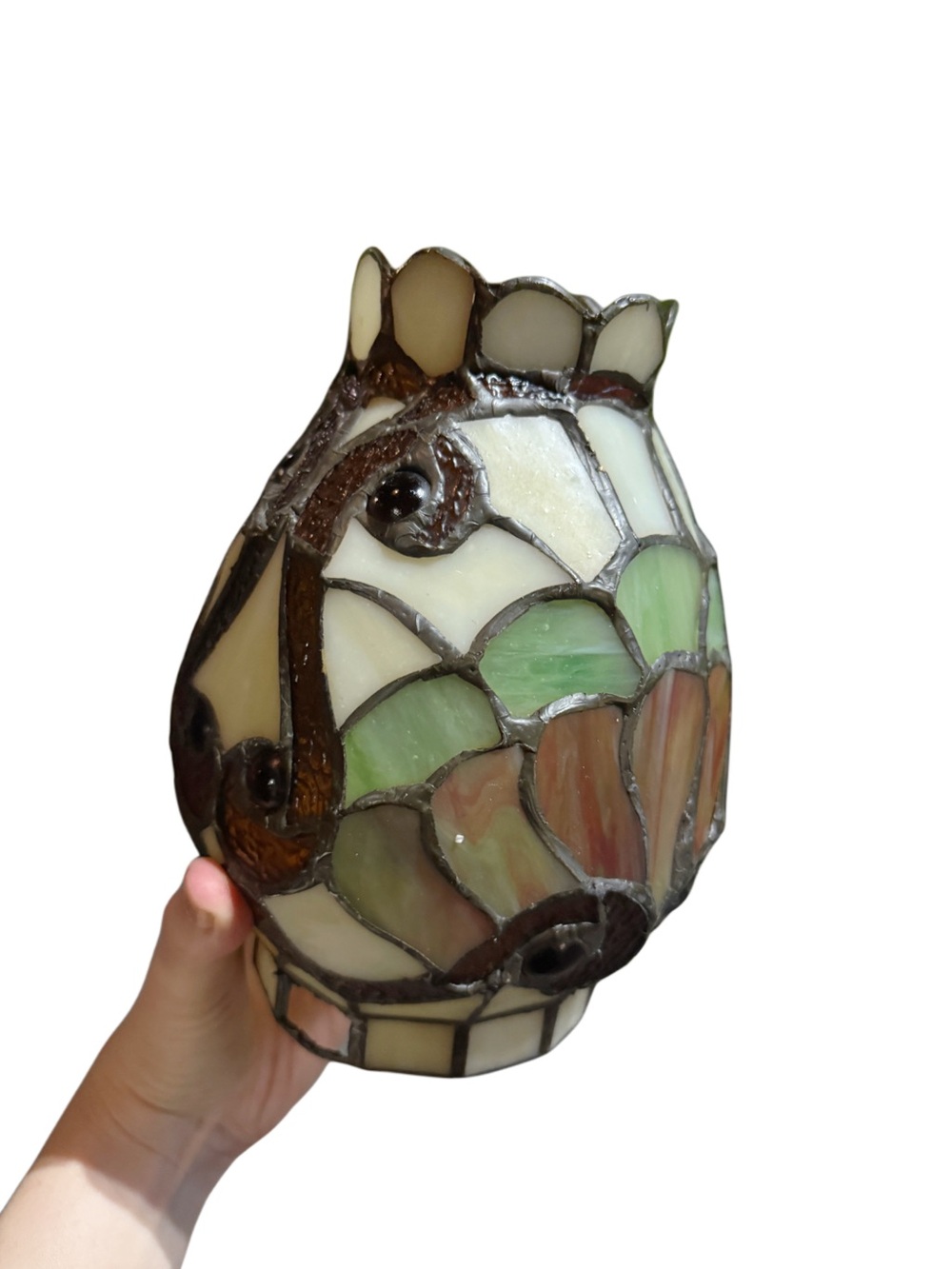 Vintage Tiffany style Stained Glass Peacock lamp cover shade Home Art Accent